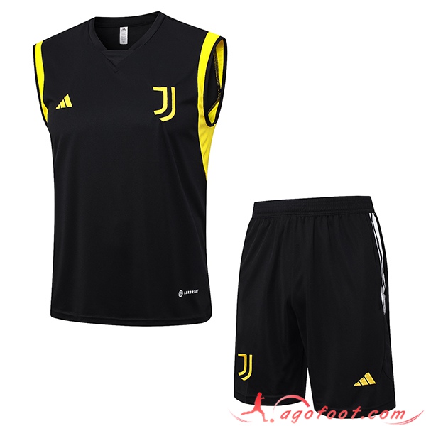 Ensemble Training Debardeur + Shorts Juventus Noir 2023/2024