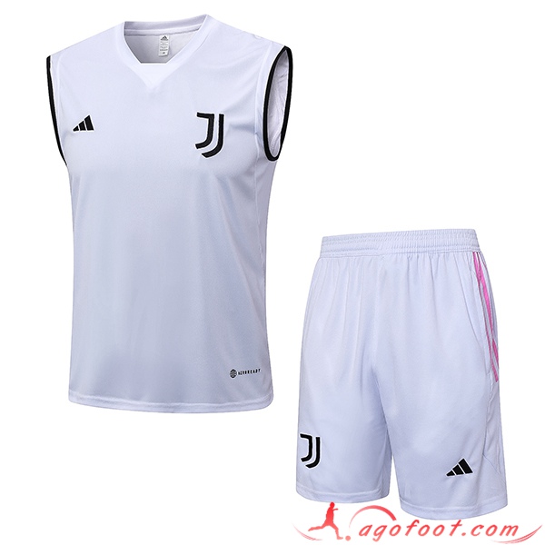 Ensemble Training Debardeur + Shorts Juventus Blanc 2023/2024 -02