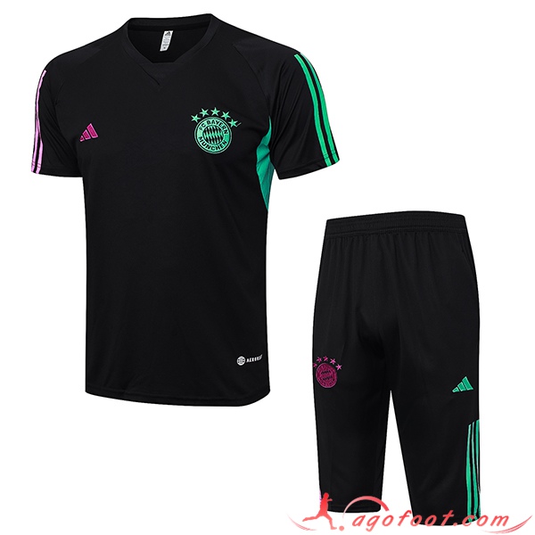 Ensemble Training T-Shirts + Shorts Bayern Munich Noir 2023/2024 -04