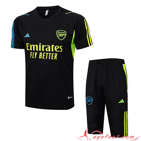 Ensemble Training T-Shirts + Shorts Arsenal Noir 2023/2024 -03