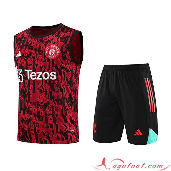 Ensemble Training Debardeur + Shorts Manchester United Rouge 2023/2024
