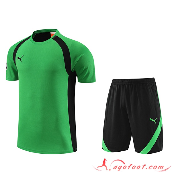 Ensemble Training T-Shirts + Shorts Puma Vert 2023/2024
