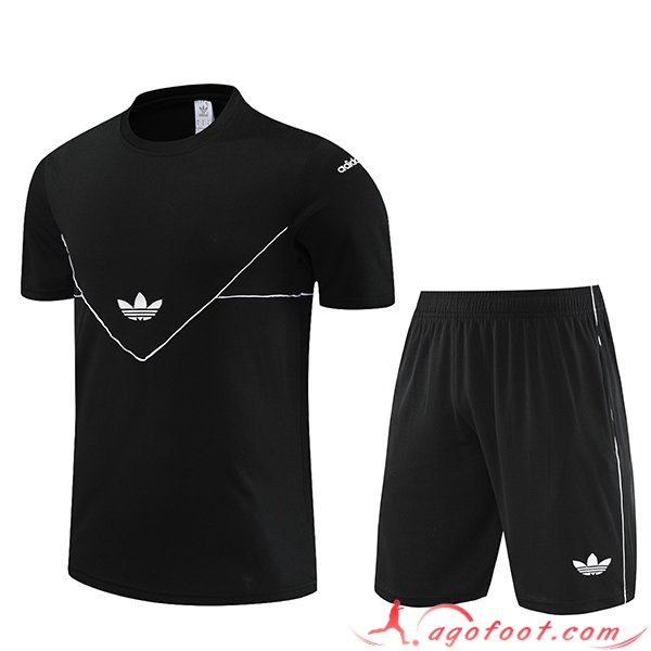 Ensemble Training T-Shirts + Shorts Adidas Noir 2023/2024