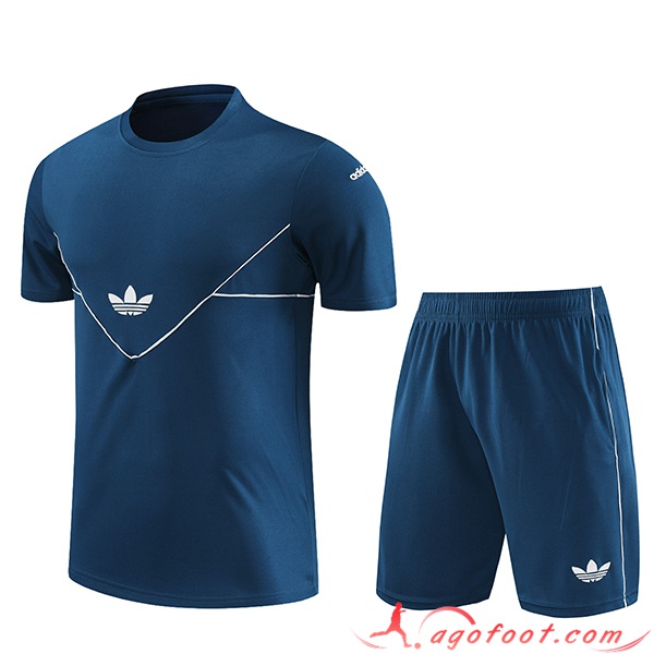 Ensemble Training T-Shirts + Shorts Adidas Bleu Marine 2023/2024