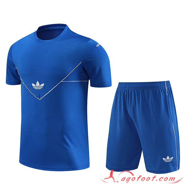 Ensemble Training T-Shirts + Shorts Adidas Bleu 2023/2024