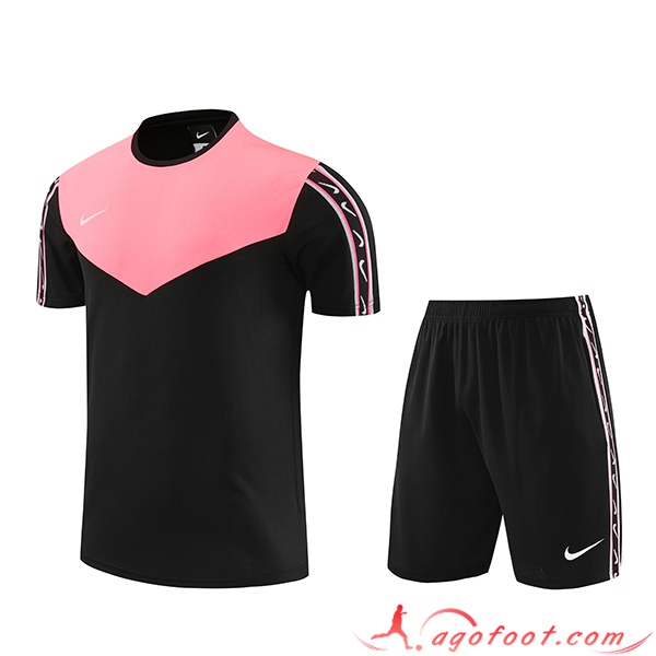 Ensemble Training T-Shirts + Shorts Nike Noir/Rose 2023/2024