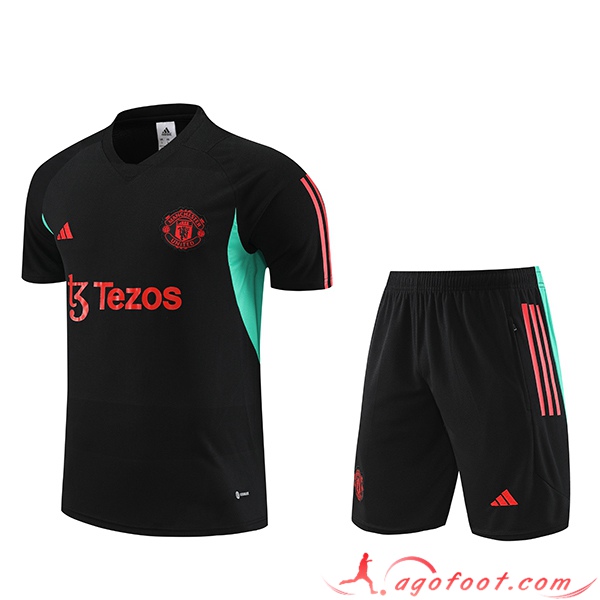 Ensemble Training T-Shirts + Shorts Manchester United Noir 2023/2024 -03