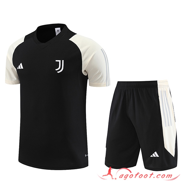 Ensemble Training T-Shirts + Shorts Juventus Noir 2023/2024 -02