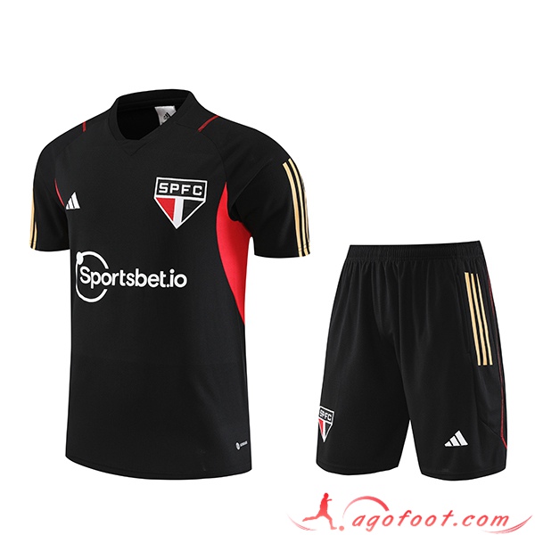 Ensemble Training T-Shirts + Shorts Sao Paulo FC Noir 2023/2024 -03