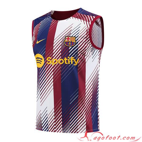 Training Debardeur FC Barcelone Blanc/Bleu/Rouge 2023/2024