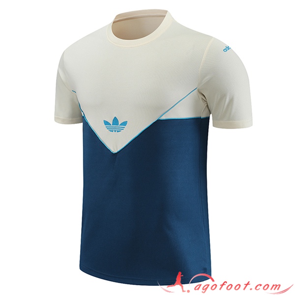 Training T-Shirts Adidas Blanc/Bleu 2023/2024