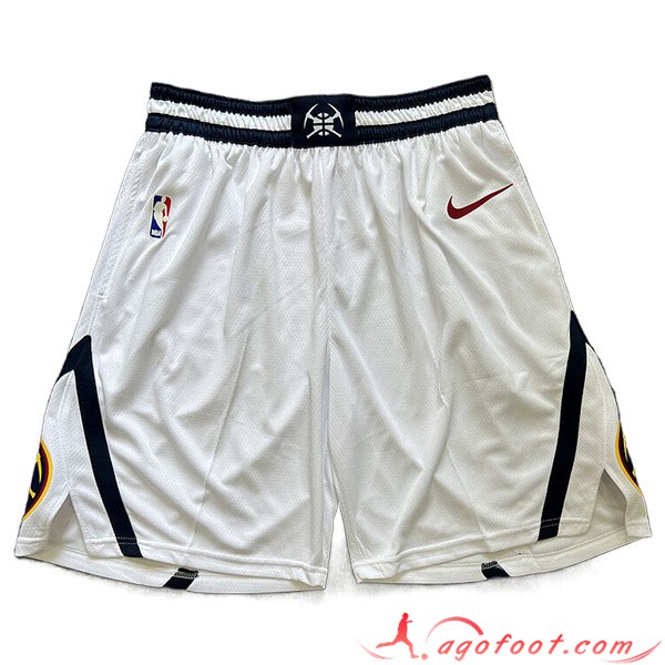 Shorts NBA Denver Nuggets 2023/24 Blanc