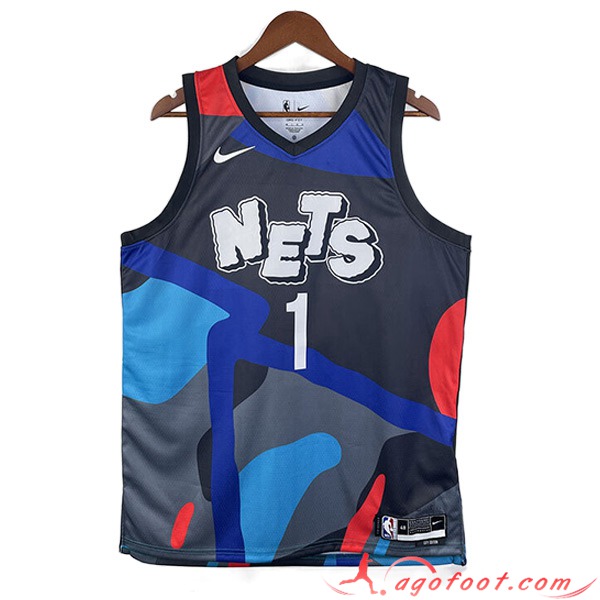 Maillot Brooklyn Nets (BRIDGES #1) 2023/24 Bleu/Gris