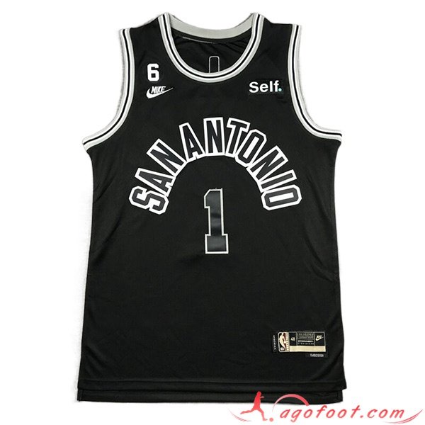 Maillot San Antonio Spurs (WAMBANYAMA #1) 2023/24 Noir