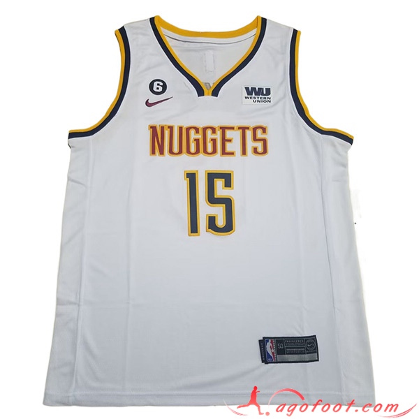Maillot Denver Nuggets (JOKIC #15) 2023/24 Blanc -04