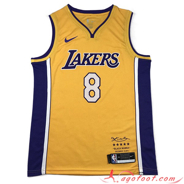 Maillot Los Angeles Lakers (BRYANT #8) 2023/24 Jaune