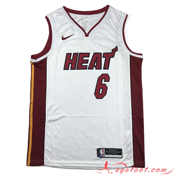 Maillot Miami Heat (JAMES #6) 2023/24 Blanc