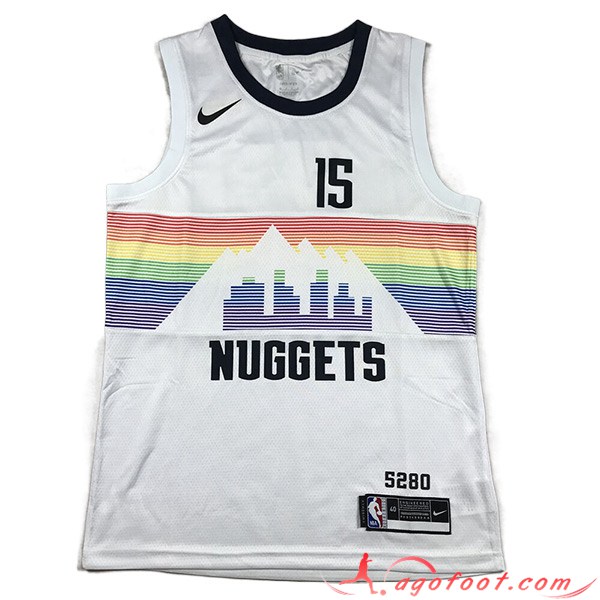 Maillot Denver Nuggets (JOKIC #15) 2023/24 Blanc -02