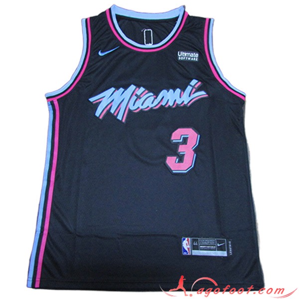 Maillot Miami Heat (WADE #3) 2023/24 Noir -03