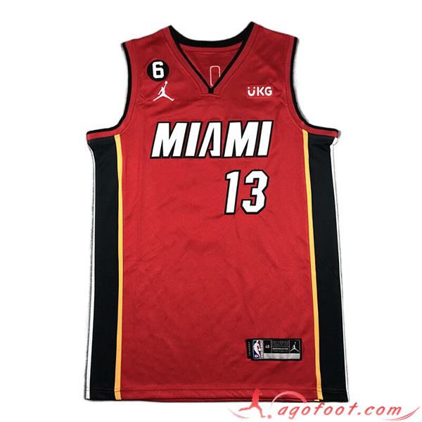 Maillot Miami Heat (ADEBAYO #13) 2023/24 Rouge -02
