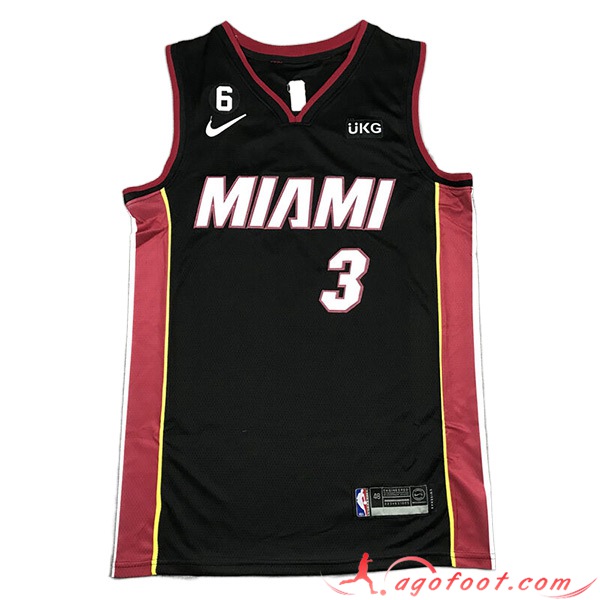 Maillot Miami Heat (WADE #3) 2023/24 Noir -02