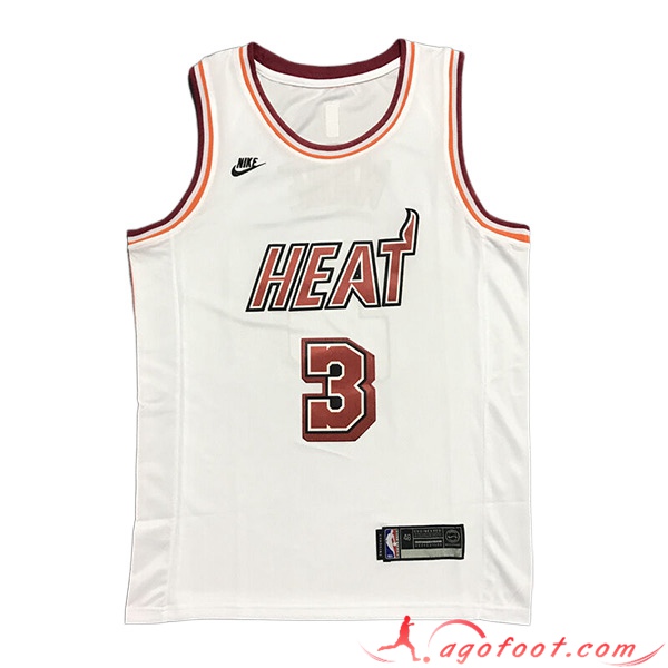 Maillot Miami Heat (WADE #3) 2023/24 Blanc -02