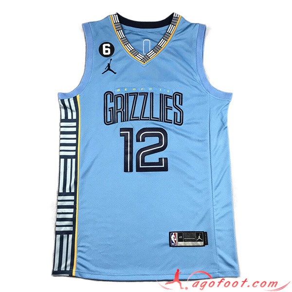 Maillot Memphis Grizzlies (MORANT #12) 2023/24 Bleu Clair