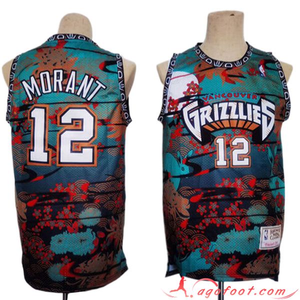 Maillot Memphis Grizzlies (MORANT #12) 2023/24 Vert/Rouge