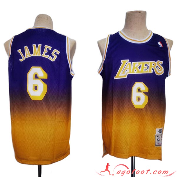 Maillot Los Angeles Lakers (JAMES #6) 2023/24 Pourpre/Jaune