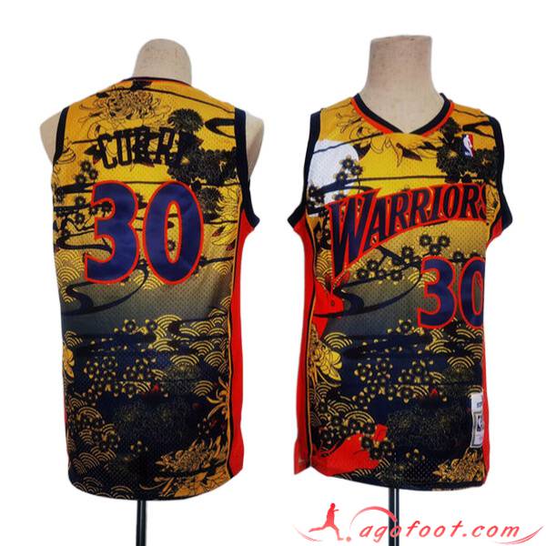 Maillot Golden State Warriors (CURRY #30) 2023/24 Noir/Jaune