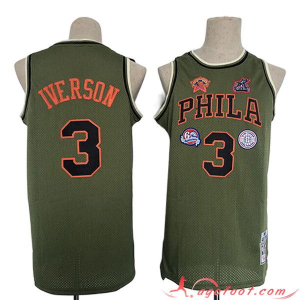 Maillot Philadelphia 76ers (IVERSON #3) 2023/24 Brune