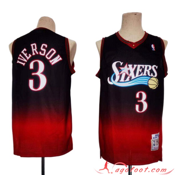 Maillot Philadelphia 76ers (IVERSON #3) 2023/24 Noir/Rouge