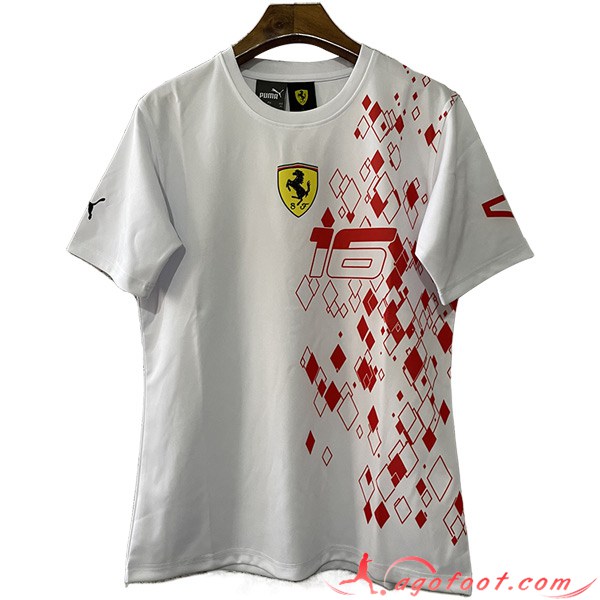T-Shirt F1 Scuderia Ferrari Team Blanc 2023