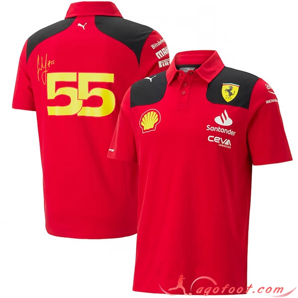 Polo F1 Scuderia Ferrari Team Rouge 2023 -02