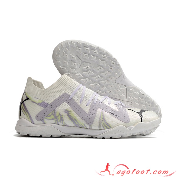 PUMA Chaussures de Foot Future X Powercat Tokyo Match TF Blanc/Gris