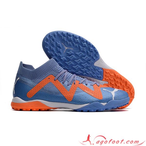 PUMA Chaussures de Foot Future X Powercat Tokyo Match TF Bleu/Orange