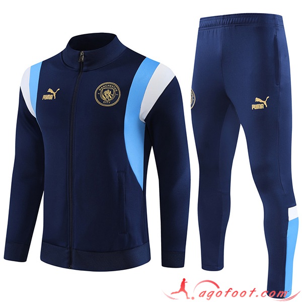Ensemble Survetement de Foot - Veste Manchester City Bleu Marine 2023/2024