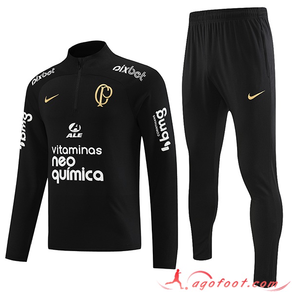 Ensemble Survetement de Foot Corinthians Noir 2023/2024 -02