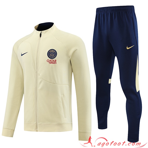 Ensemble Survetement de Foot - Veste PSG Blanc 2023/2024 -03