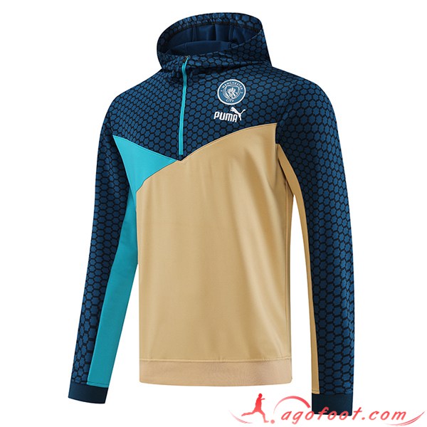 Sweatshirt Training Capuche Manchester City Brune 2023/2024