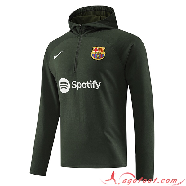 Sweatshirt Training Capuche FC Barcelone Vert 2023/2024