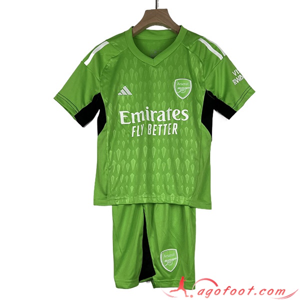 Maillot de Foot Arsenal Enfant Gardien de But Vert 2023/2024