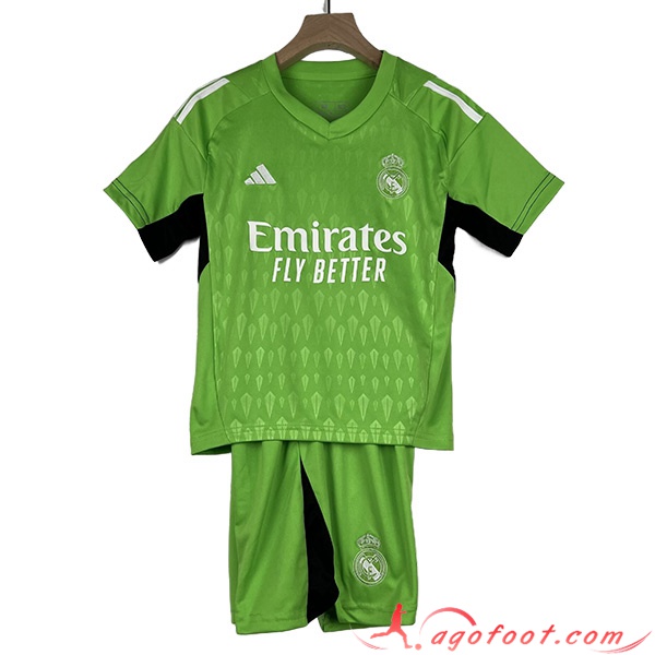 Maillot de Foot Real Madrid Enfant Gardien de But Vert 2023/2024