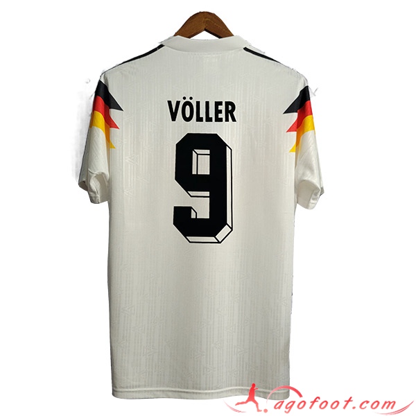 Maillot de Foot Allemagne Retro 9#VOLLER Domicile 1990
