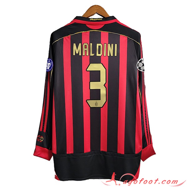 Maillot de Foot Milan AC Retro 3#MALDINI Domicile 2006/2007
