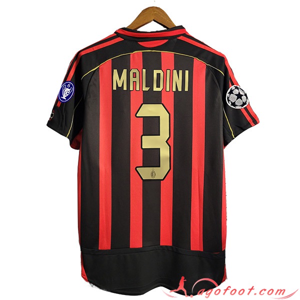 Maillot de Foot Milan AC Retro 3#MALDINI Domicile 2006/2007