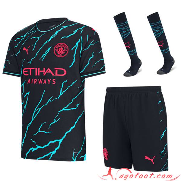 Ensemble Maillot Manchester City Third (Short + Chaussettes) 2023/2024