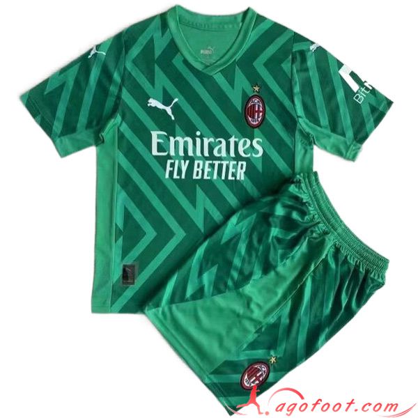 Maillot de Foot Milan AC Enfant Gardien de But Vert 2023/2024
