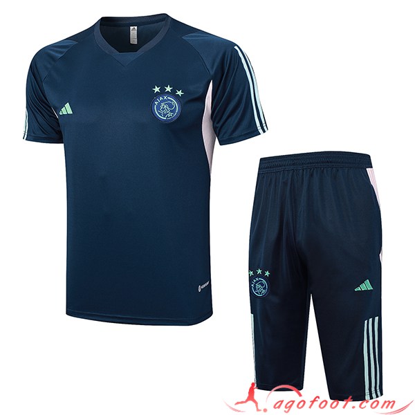 Ensemble Training T-Shirts + Shorts Ajax Bleu Marine 2023/2024 -04