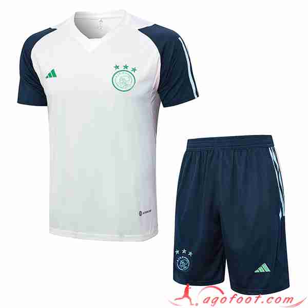 Ensemble Training T-Shirts + Shorts Ajax Bleu Marine 2023/2024 -03